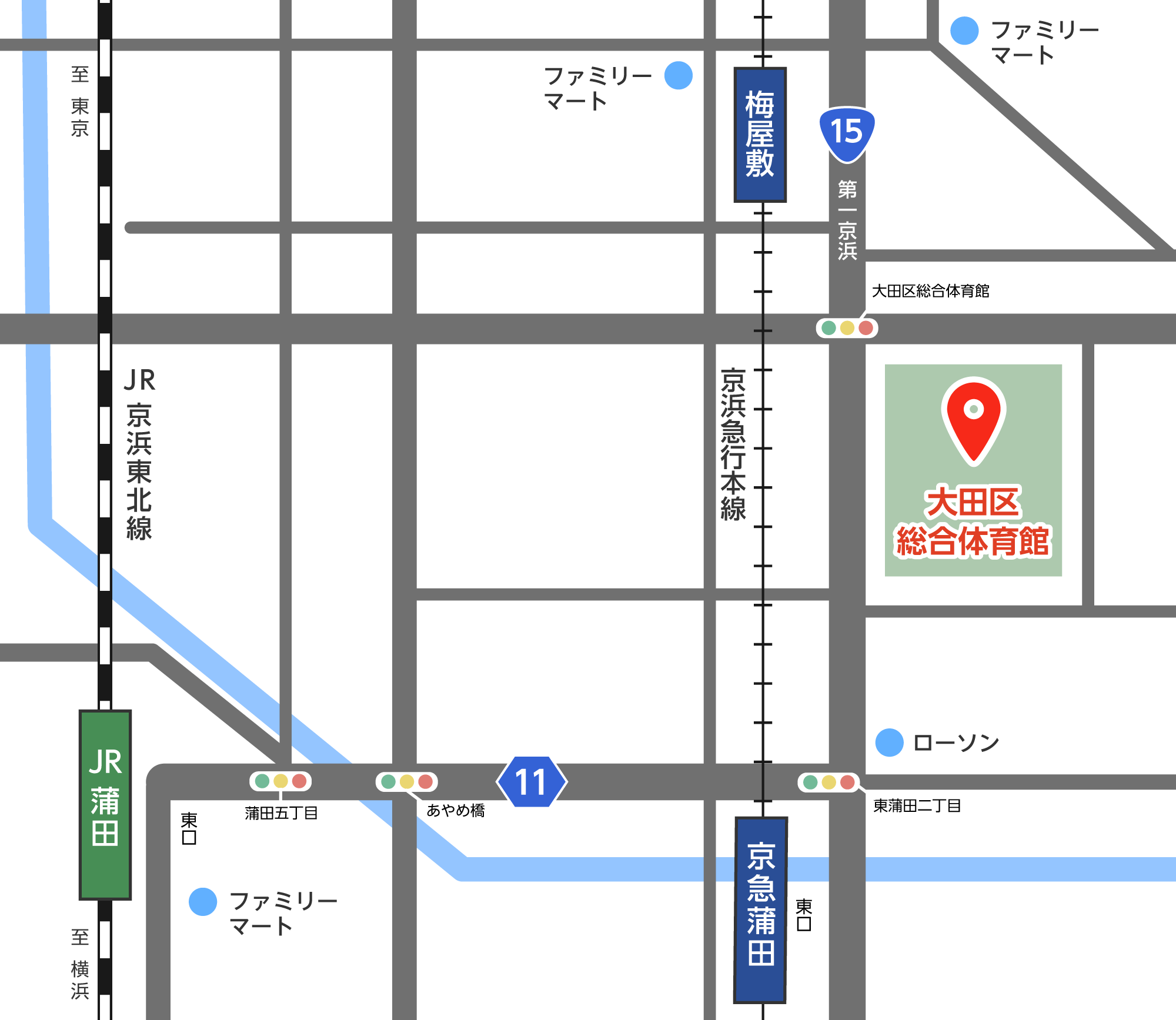 大田区総合体育館MAP