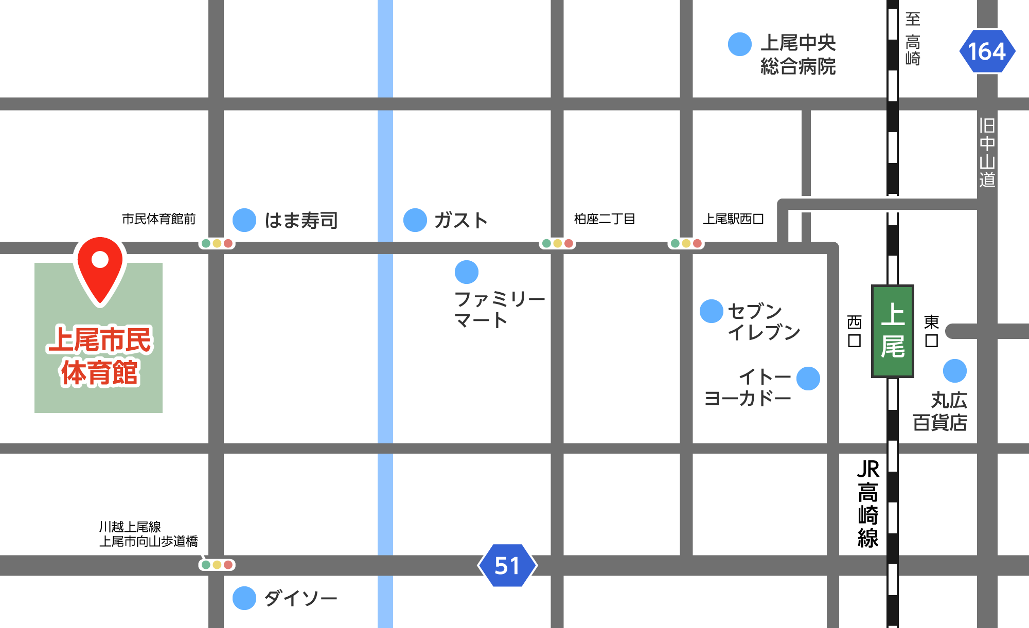 上尾市民体育館MAP
