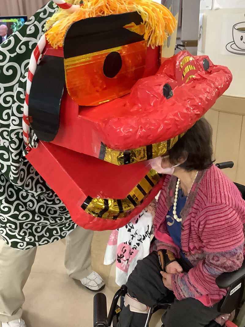 リハビリポート横浜 獅子舞の登場