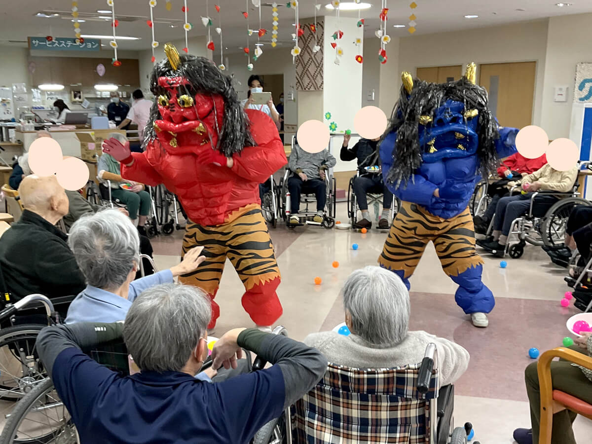リハビリポート横浜 節分の豆まき